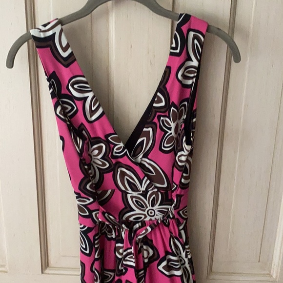 Lily maxi dress pink with flowers - Picture 3 of 5